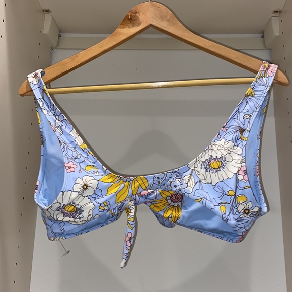 blue tie bikini top - Picture 3 of 3